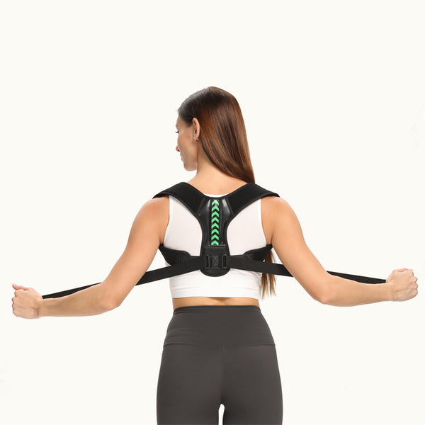 Posture Corrector Brace for Men & Women –  Breathable Polyester – Black – Pure Comfort Chairs — alternate view