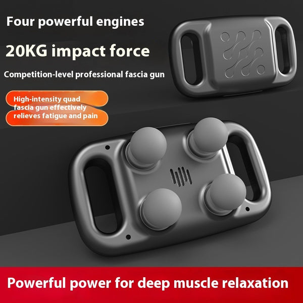 Massage Gun with 4 Heads & LED Screen – 5+ Speed Settings, Ultra Quiet Under 36dB, Mini Portable – MuscleMint — alternate view