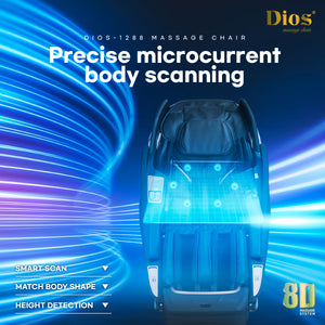 Dios-1288 8D Dual Roller Massage Chair - Black