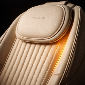 Ceragem M6 Zero Gravity Heated Full Body Massage Chair with 15 Massage Modes, Auto Body Scan & Bluetooth – Beige