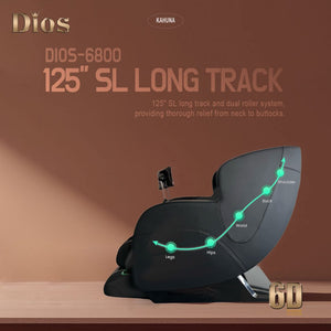 Dios 6800 6D+ Dual Air-Tech Massage Chair - Black