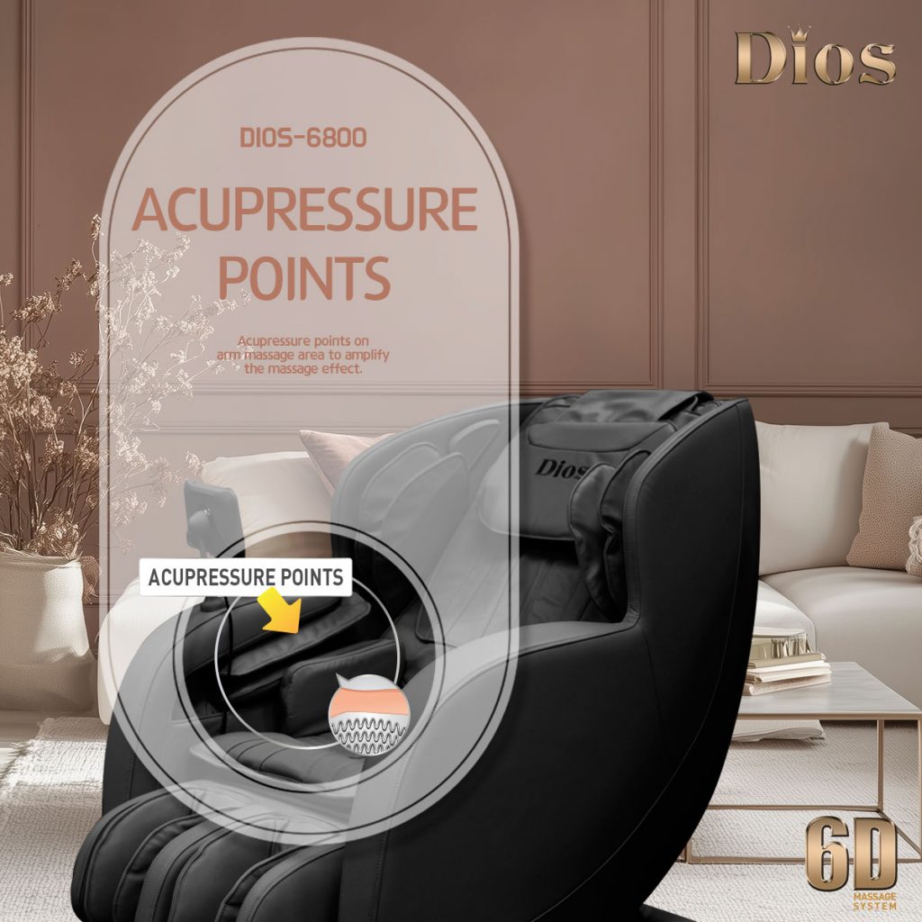 Kahuna Dios 6800 6D+ SL-Track Zero Gravity Full Body Massage Chair with, Heat, Voice Control & Wireless Charging – Black