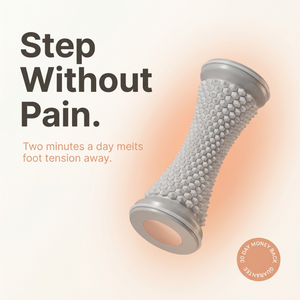 Foot Roller Massager for Plantar Fasciitis & Arch Support – Textured ABS TPR Deep Tissue – MuscleMint
