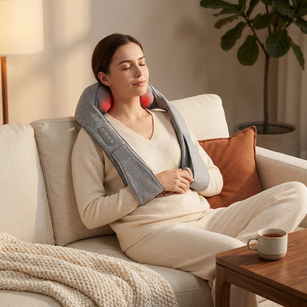 Neck & Shoulder Massager with 6 Kneading Heads, Heat Therapy & 3 Speed Settings – Rechargeable – DreamTone — alternate view