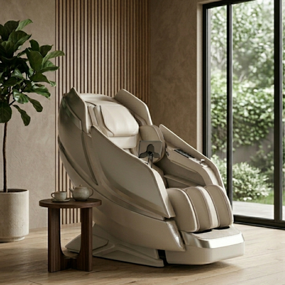 Kahuna Dios 1288 SL Track Zero Gravity 8D Dual Roller Full Body Massage Chair with, Heat Therapy & Voice Control – Beige