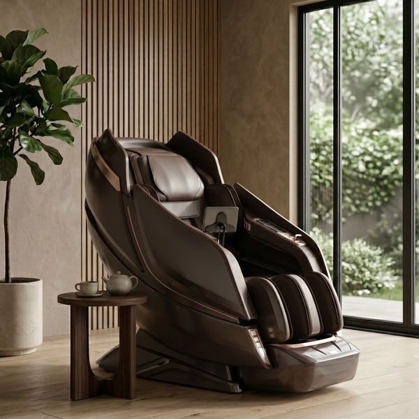Kahuna Dios 1288 SL Track Zero Gravity 8D Dual Roller Full Body Massage Chair with, Heat Therapy & Voice Control – Brown