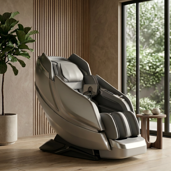 Kahuna Dios 1288 SL Track Zero Gravity 8D Dual Roller Full Body Massage Chair with, Heat Therapy & Voice Control – Grey