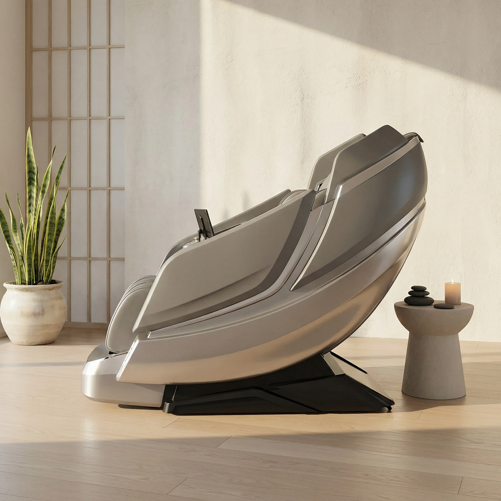 Kahuna Dios 1288 SL Track Zero Gravity 8D Dual Roller Full Body Massage Chair with, Heat Therapy & Voice Control – Grey