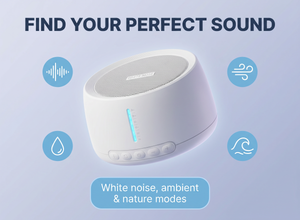 White Noise Machine for Sleep & Relaxation – Multiple Sound Options, Volume Control & Timer – USB Powered – DreamTone