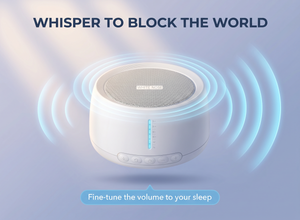 White Noise Machine for Sleep & Relaxation – Multiple Sound Options, Volume Control & Timer – USB Powered – DreamTone