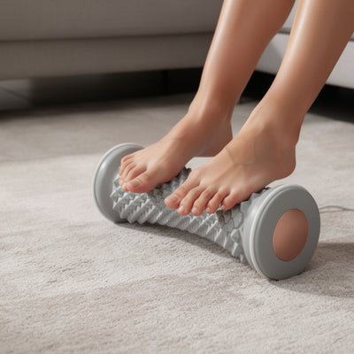 Foot Roller Massager for Plantar Fasciitis & Arch Support – Textured ABS TPR Deep Tissue – MuscleMint