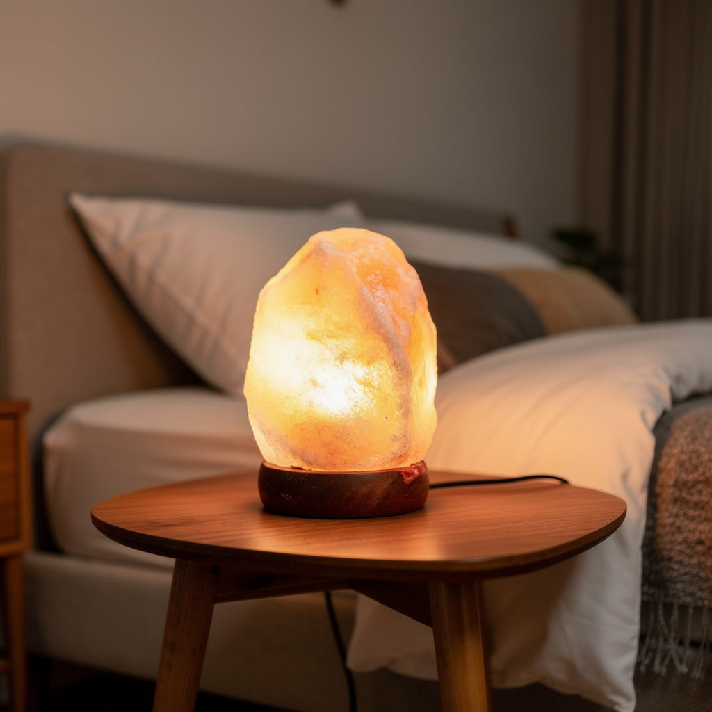 USB Powered with Color Changing Remote Control – Wood Base, Warm Ambient Light – Aura & Ash
