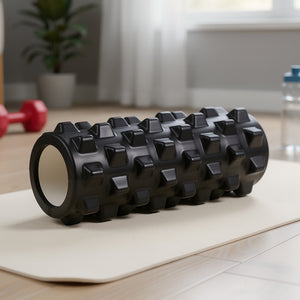Textured Foam Roller for Muscle Recovery & Deep Tissue Massage – Compact Hollow Core  – MuscleMint