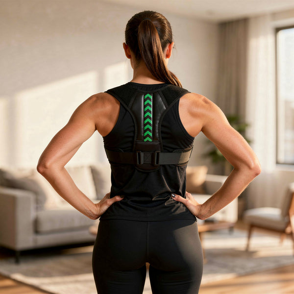 Posture Corrector Brace for Men & Women –  Breathable Polyester – Black – Pure Comfort Chairs