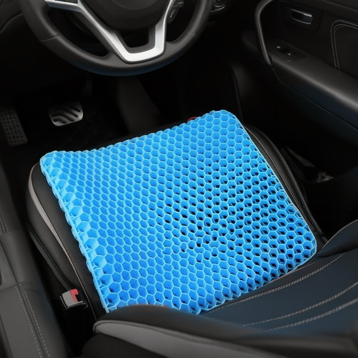 Cooling Gel Seat Cushion with Honeycomb Design – Pressure Relief Office Chair Pad, 33x38cm – Blue –DreamTone