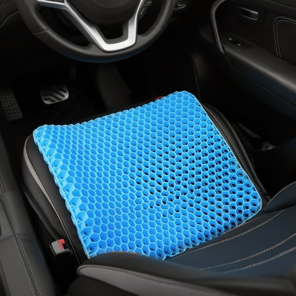 Cooling Gel Seat Cushion with Honeycomb Design – Pressure Relief Office Chair Pad, 33x38cm – Blue –DreamTone