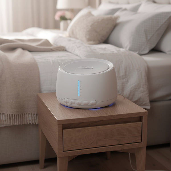 White Noise Machine for Sleep & Relaxation – Multiple Sound Options, Volume Control & Timer – USB Powered – DreamTone